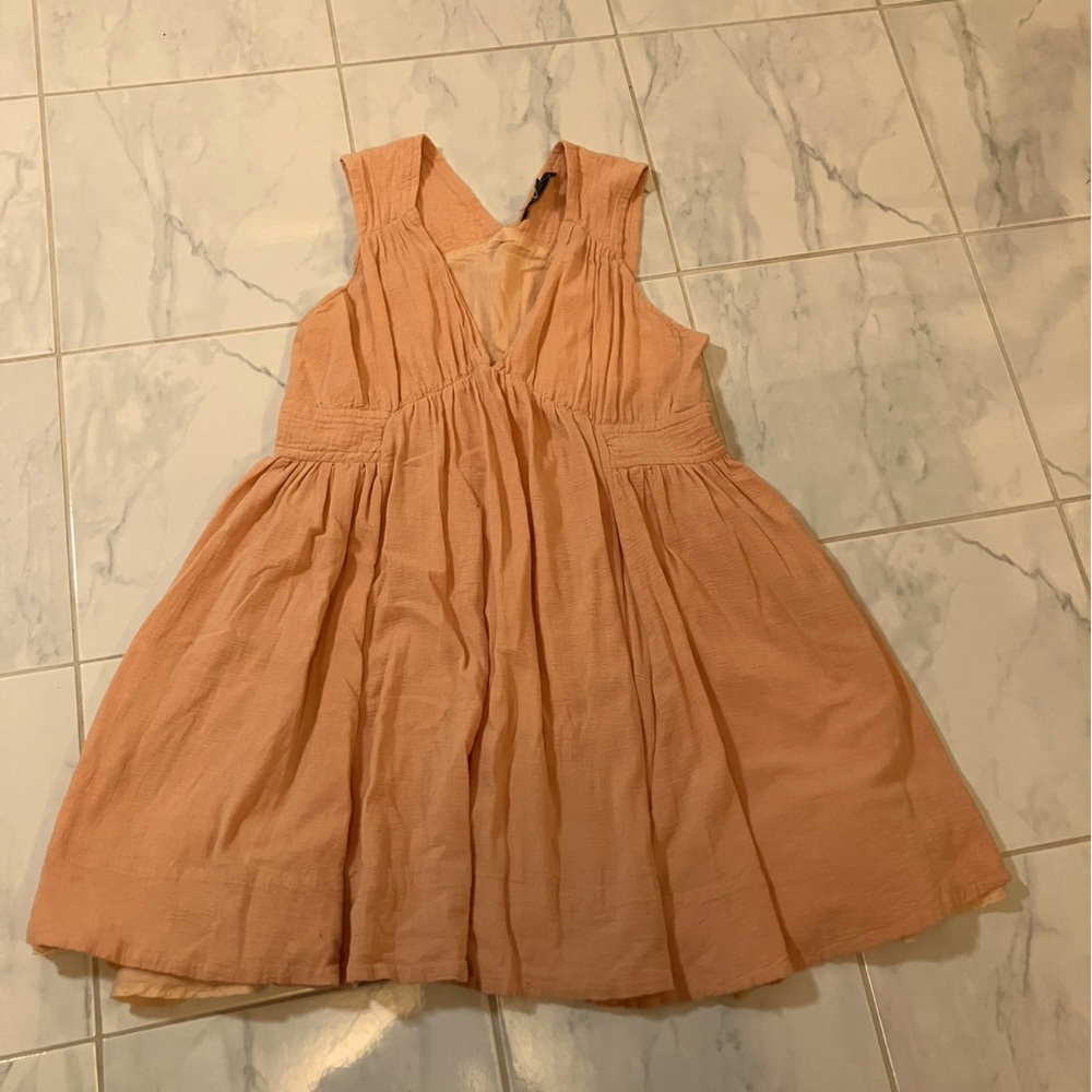 French Connection  Peach boho tank long top/ tunic.  EUC!